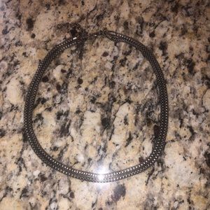 🔥 5/$50 CHICO’S Silver-Tone Double Tube Chain Statement Necklace